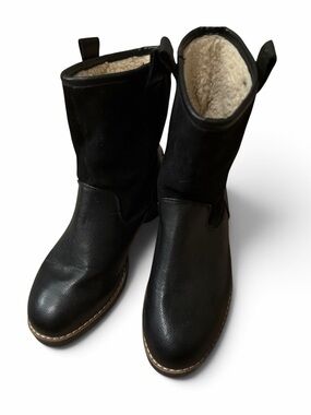 Nautica Bosun 3 Black Sherpa Lined Mid-Shaft Lug Sole Boots 7
